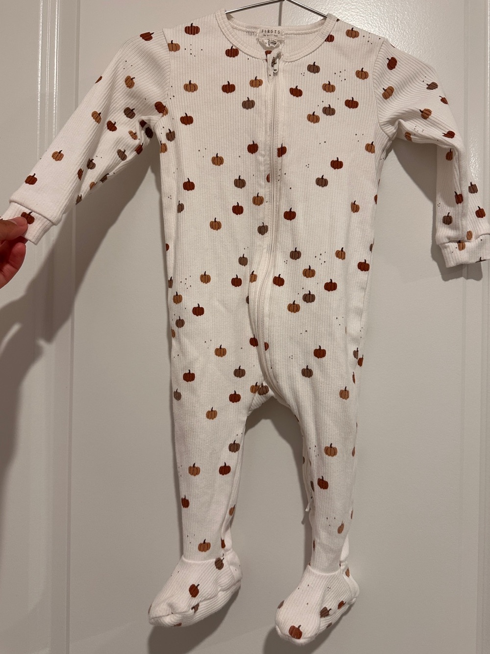 Firsts by Petit Lem Pumpkin Print Baby Sleeper